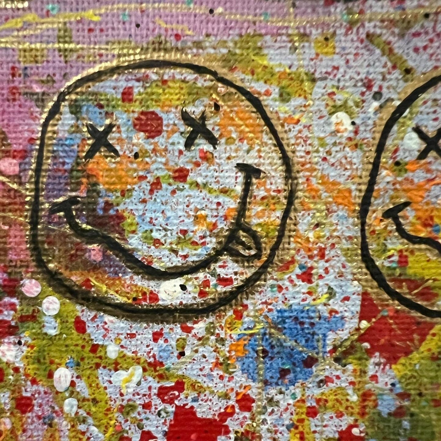 Kurt Cobain Maleri på Maleplate – Håndlaget Kunst med Akryl, Stensil og Glitter