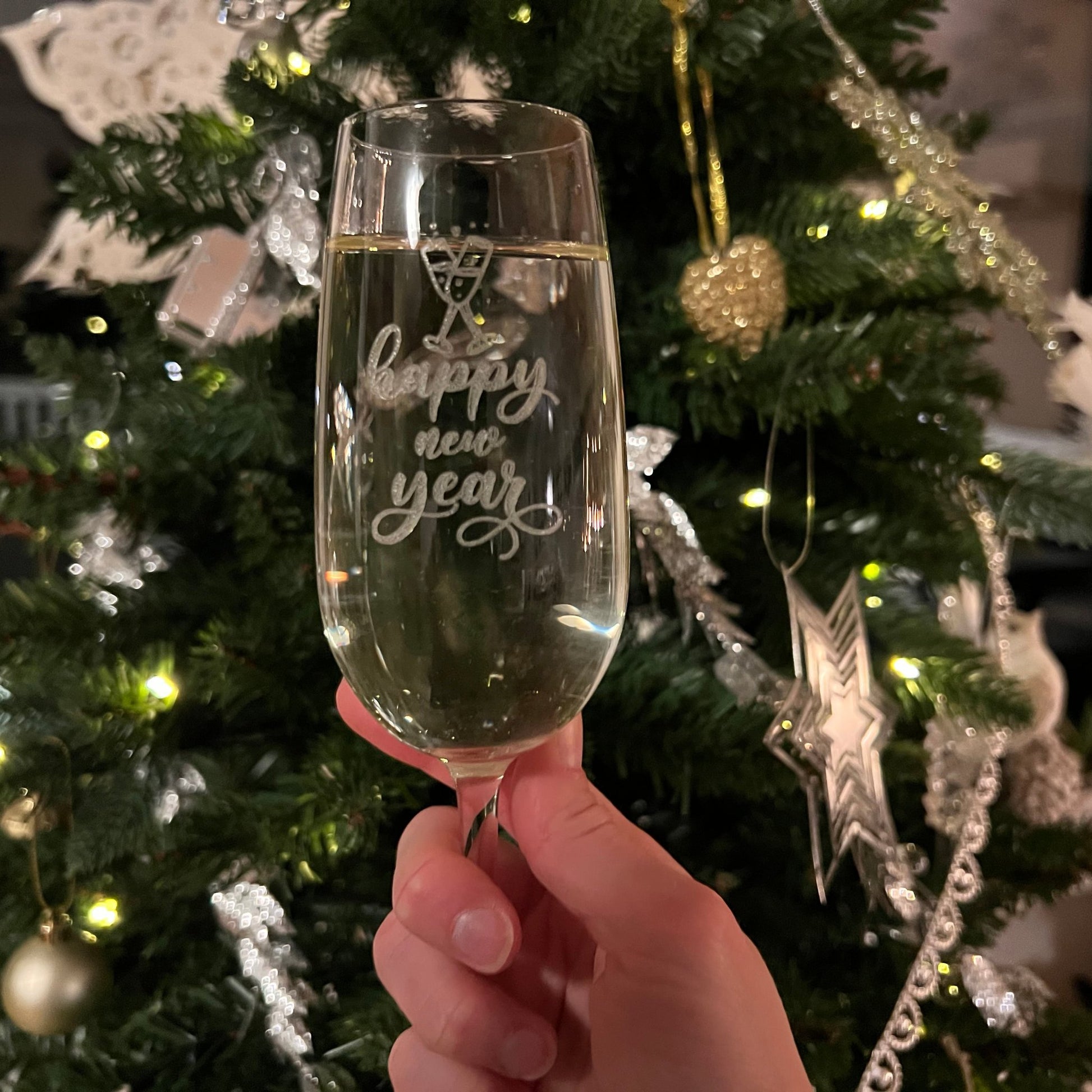 Champagneglass Happy New Year