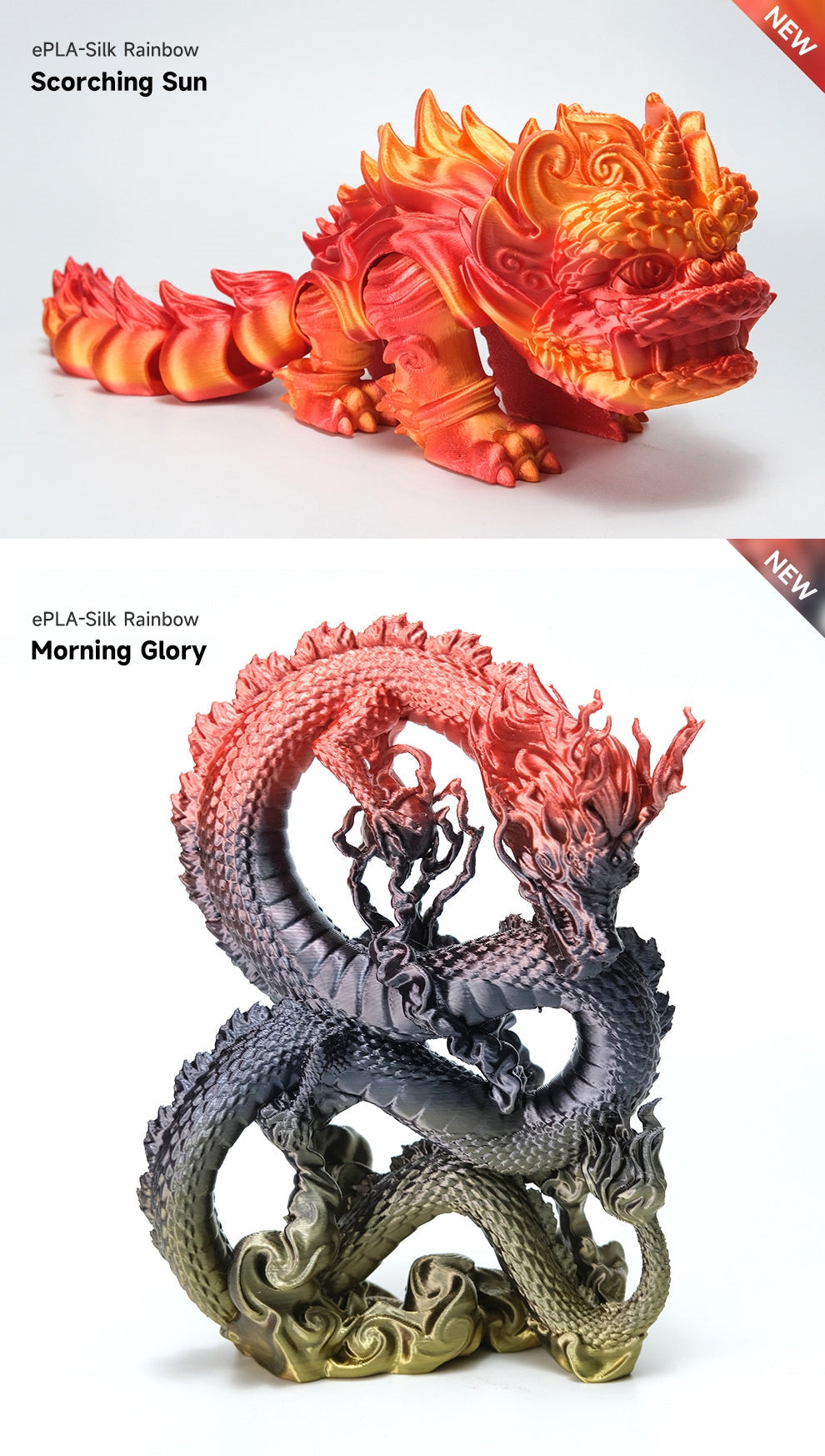 eSUN PLA-Silk Rainbow 1.75mm 1kg Morning Glow