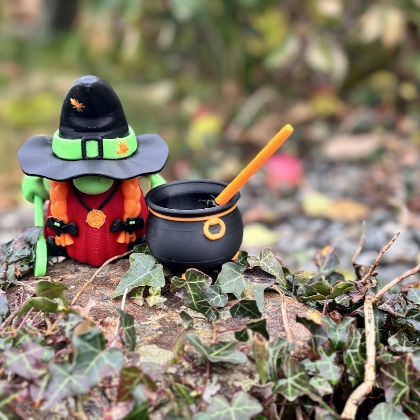 Witch Gnom i PLA – Elegant 3D Heks Dekorasjon for Hjem og Gaver