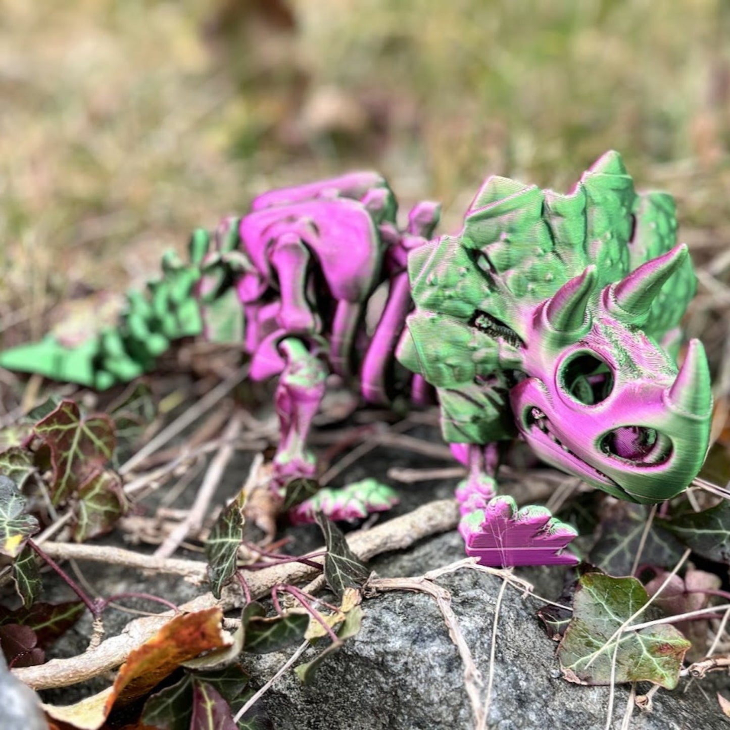 Dinosaur tricertator – Intrikat PLA-Modell Inspirert av Fossiler, Tilgjengelig i Flere Farger