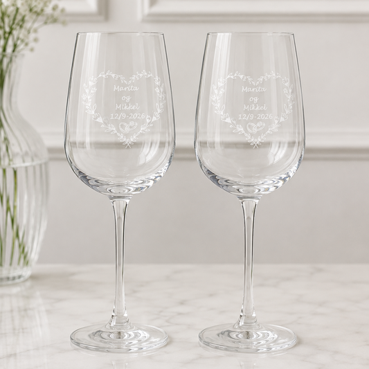 "Personlig Bryllupsglass til Bruden – Med Navn og Design, Dropp Bordkortet!"