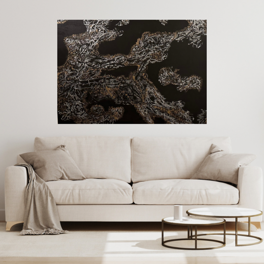 Coral Reef – Stort Abstrakt Maleri Inspirert av Korallrev (100 x 120 cm)