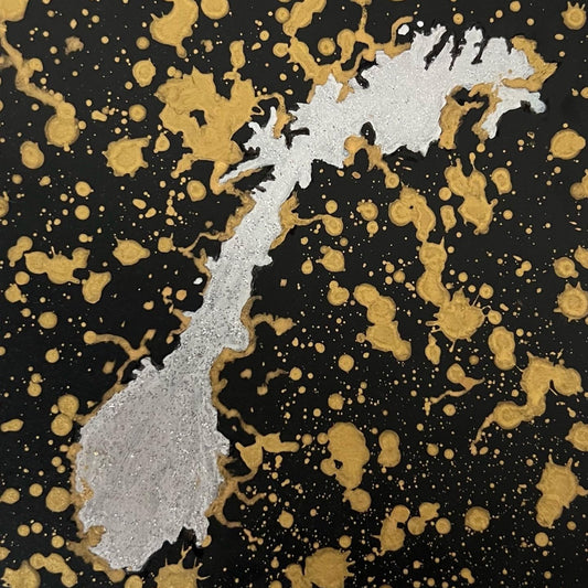 Norway – Unikt Mixed Media Kunstverk