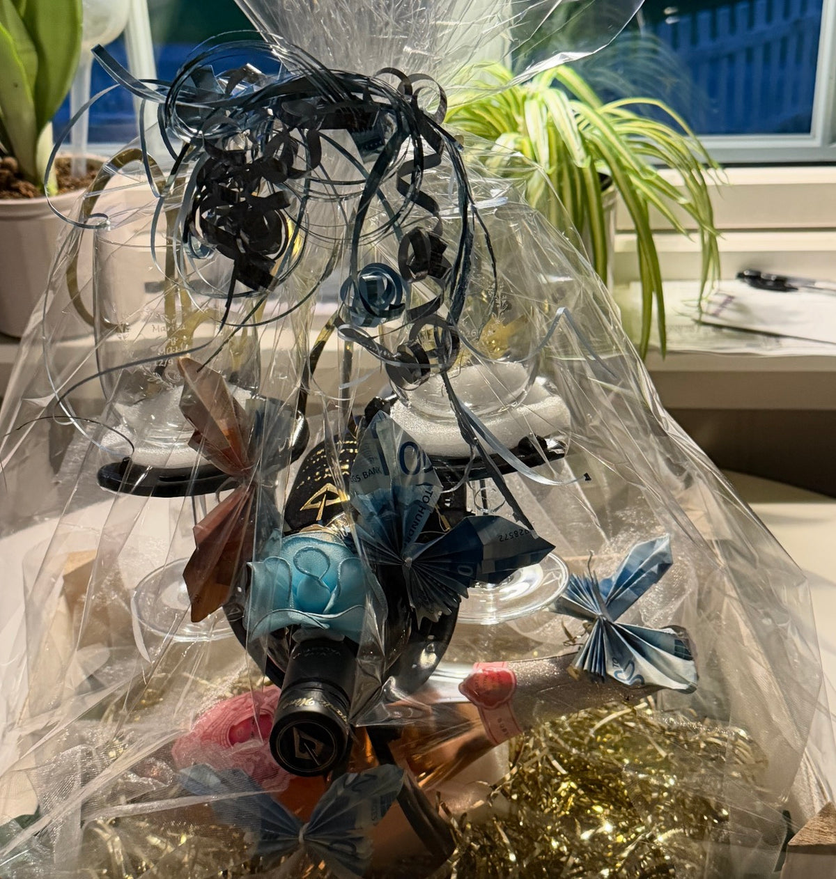 "Personlig Bryllupsglass til Bruden – Med Navn og Design, Dropp Bordkortet!"